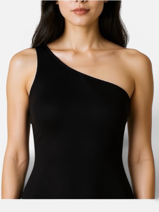 SPANX Tops - SPANX Black SPANXsmooth OnForm Asymmetrical Built In Bra Tank Sz. L